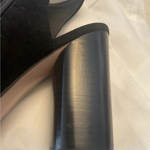 Caslon Nordstrom Open Toe Suede Bootie Black Suede Size 8.5M - Picture 7 of 11